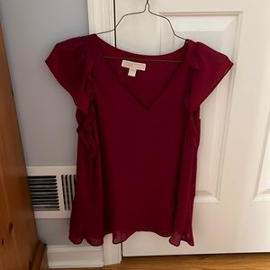 Michael Kors flowy blouse, burgundy color, VGUC